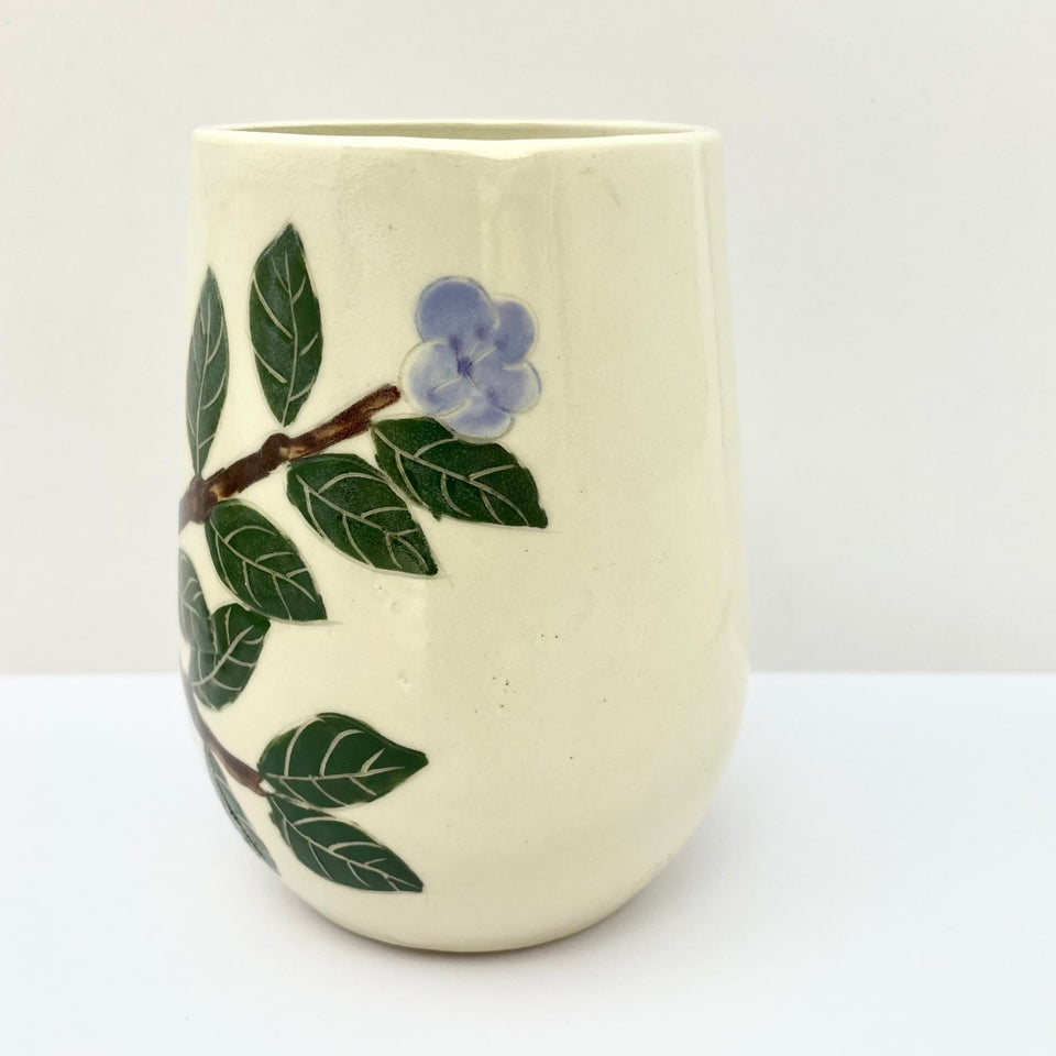 Goodstein Ceramics Kiddush Cups Blue Bird Porcelain Kiddush Cup by Goodstein Ceramics