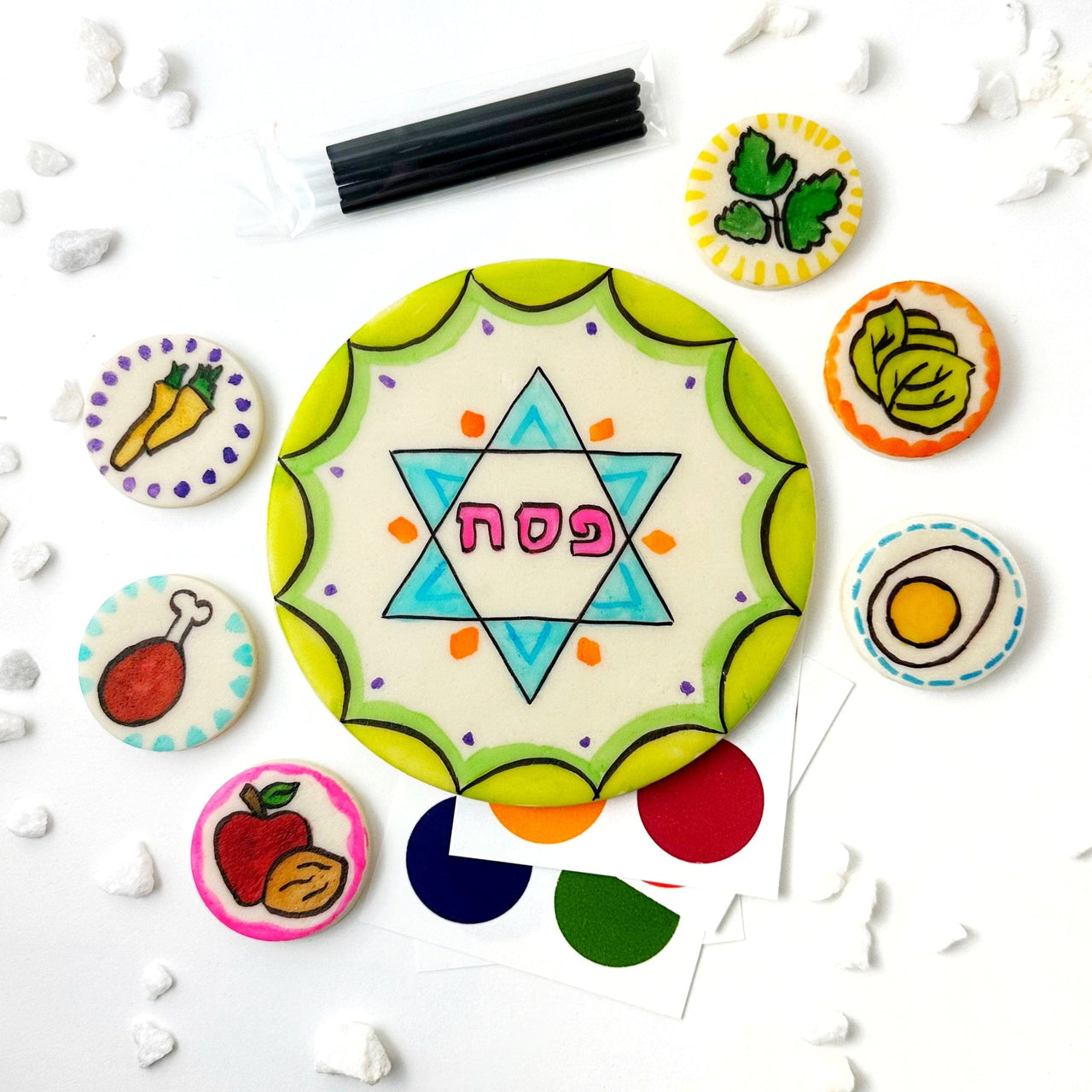 Marzipops - Paint - Your - Own Marzipan Seder Plate - ModernTribe