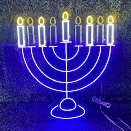 Hanukkah Superstore - LED Neon Menorah Decoration - ModernTribe