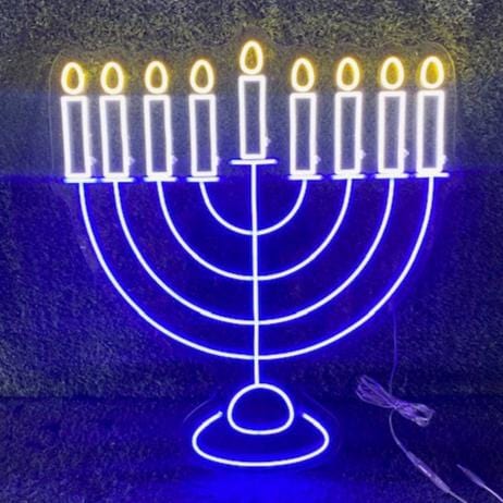 Hanukkah Superstore - LED Neon Menorah Decoration - ModernTribe