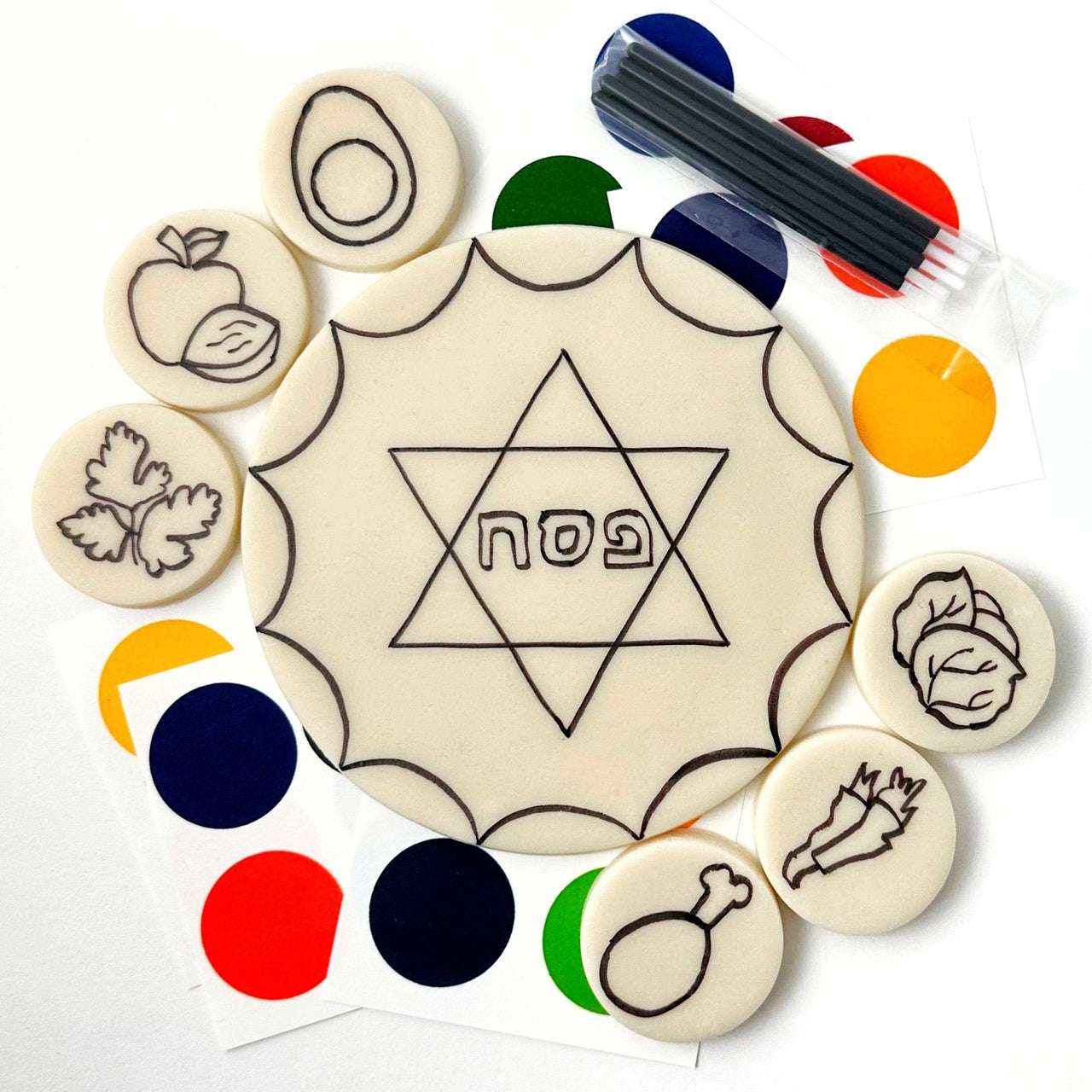 Marzipops - Paint - Your - Own Marzipan Seder Plate - ModernTribe