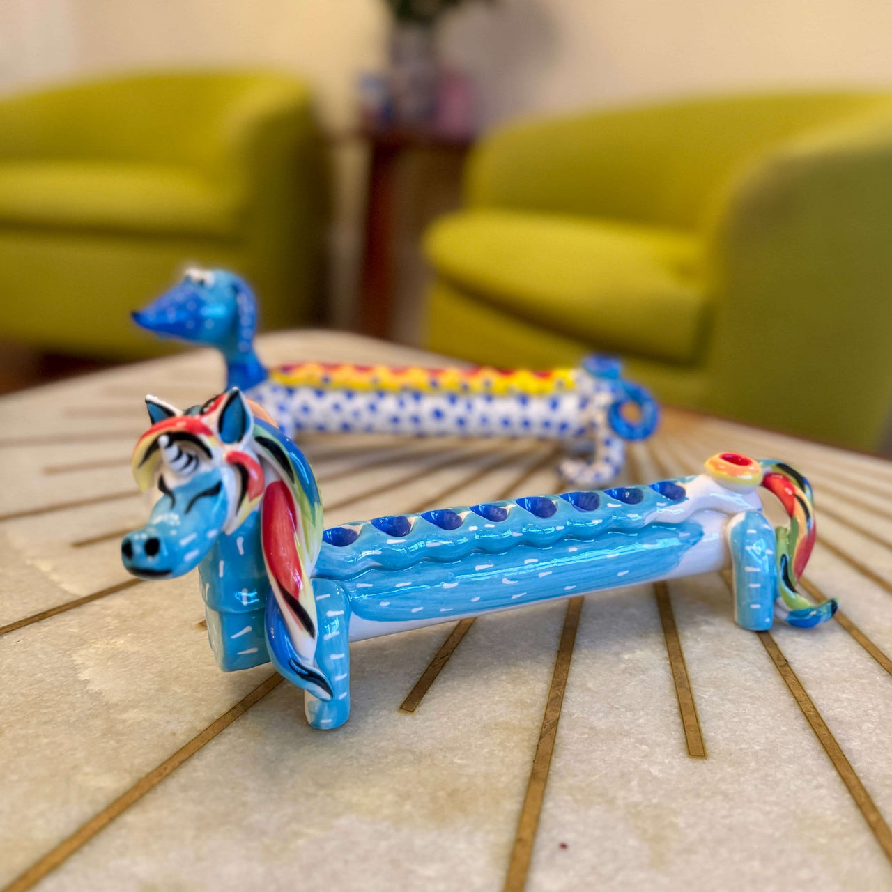 Israel Museum Menorahs Handmade Jewnicorn Unicorn Menorah by Israel Museum