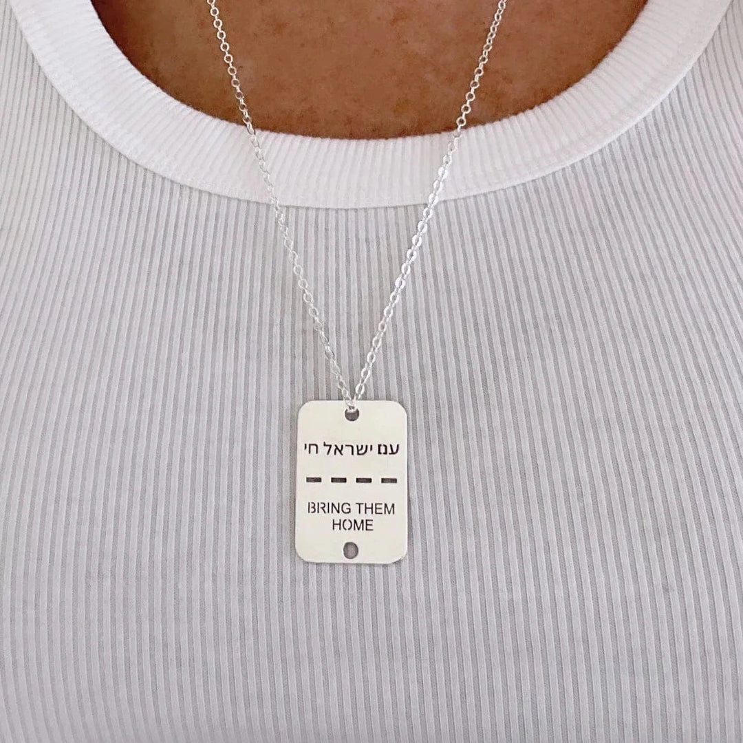 Bring Them Home Tag Necklace - (Sterling Silver or Gold-Plated) 100% o