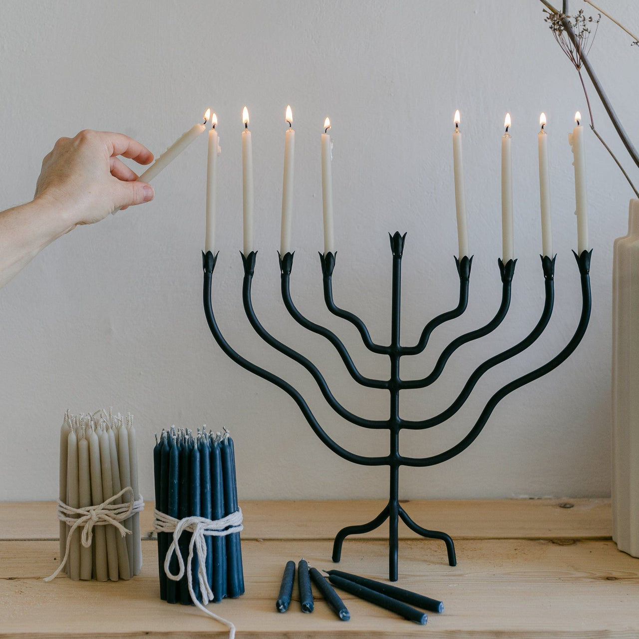 The Floral Society Menorahs Iron Beacon Menorah