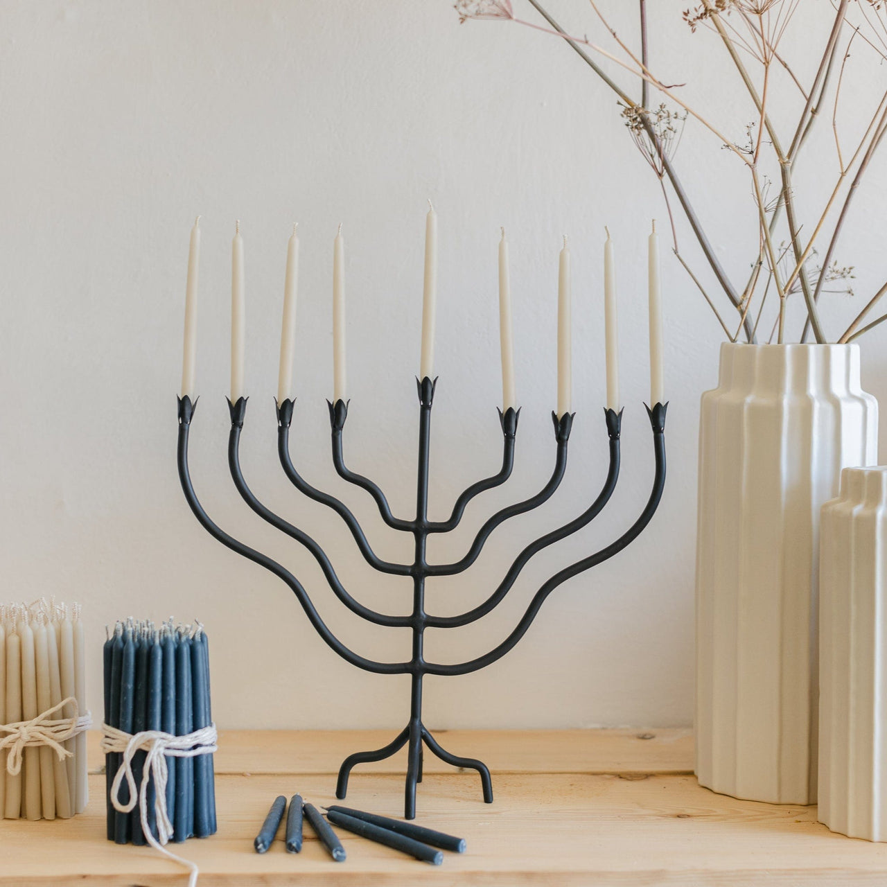 The Floral Society Menorahs Iron Beacon Menorah