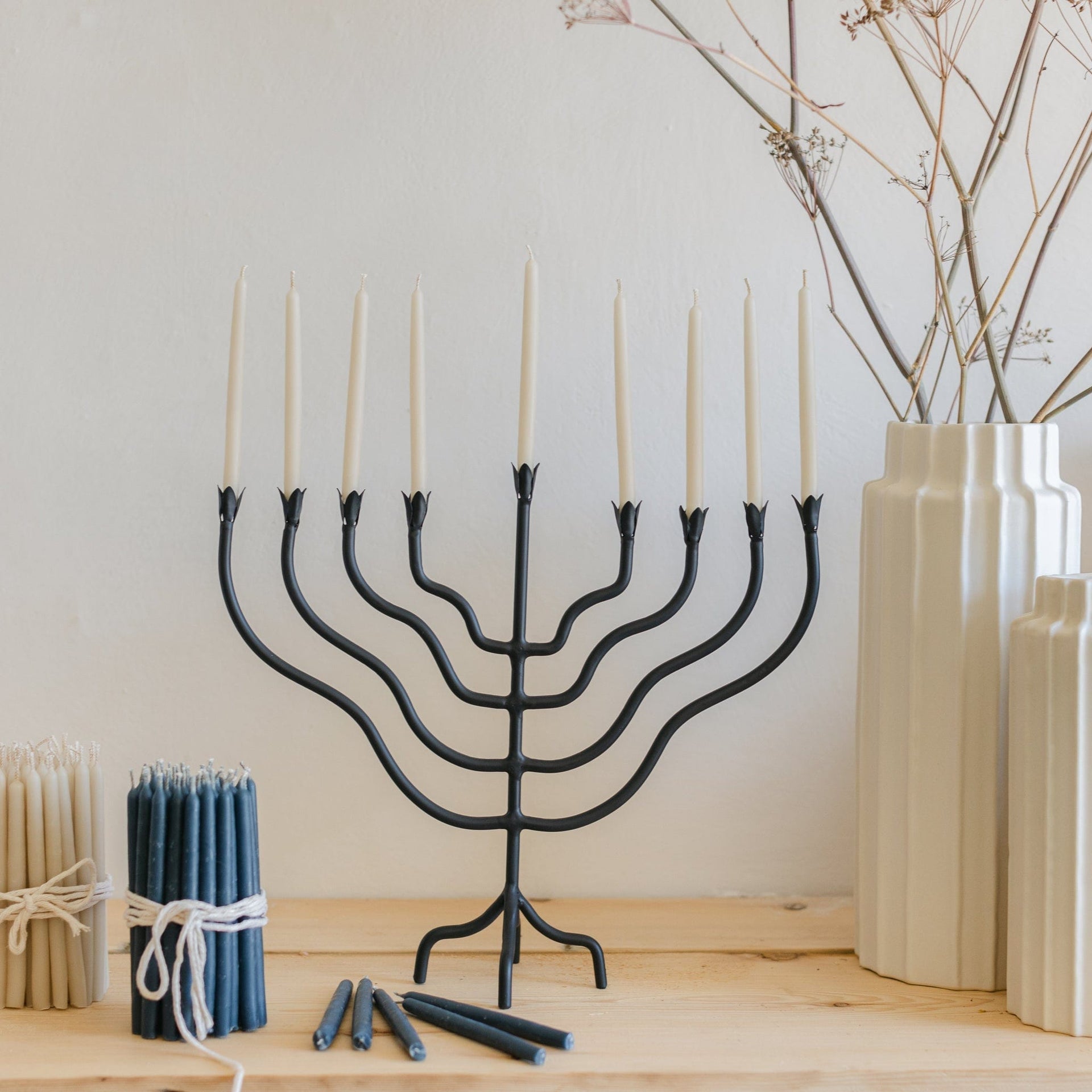 The Floral Society Menorahs Iron Beacon Menorah