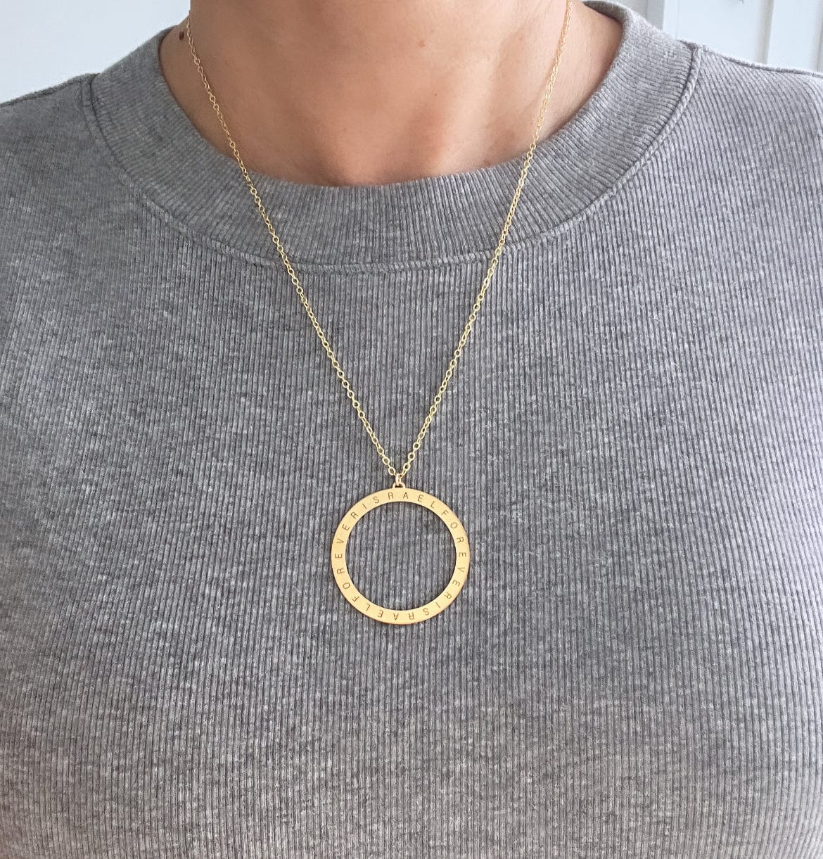 Miriam Merenfeld Jewelry - Israel Forever Necklace - (Sterling Silver or Gold - Plated) - ModernTribe