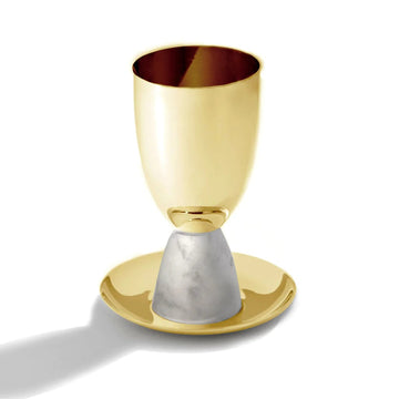 Anna New York - Coluna Marble Kiddush Cup by Anna New York - Gold - ModernTribe