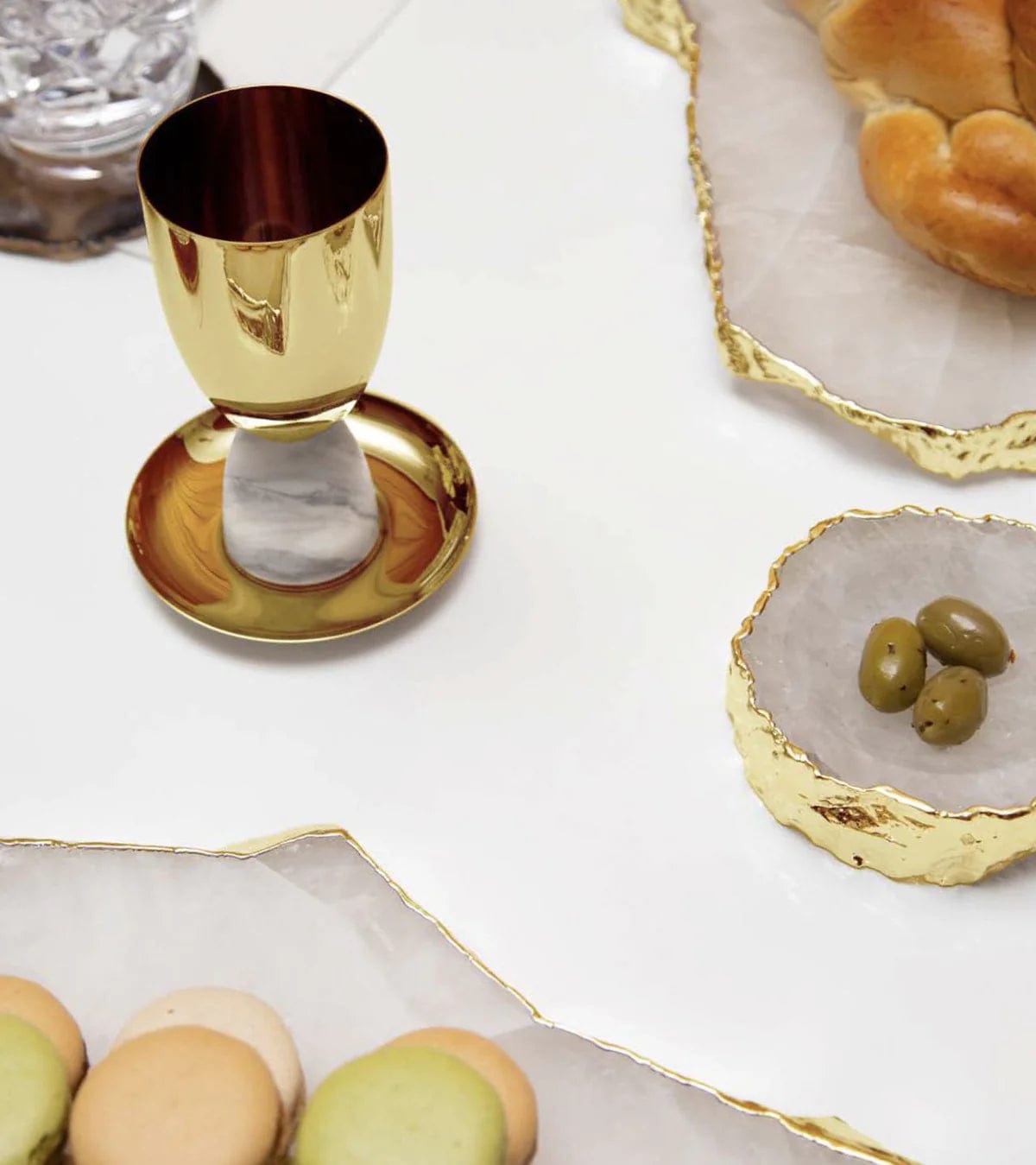Anna New York - Coluna Marble Kiddush Cup by Anna New York - Gold - ModernTribe