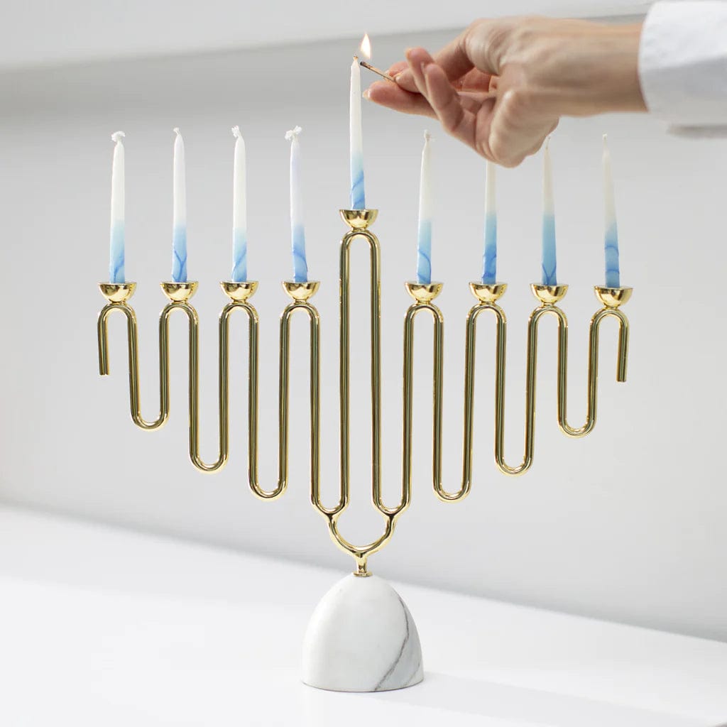 Anna New York Menorahs Coluna Menorah by Anna New York - Gold