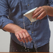 Green Judaica - Handmade Soft Blue Porcelain and Platinum Washing Cup - ModernTribe