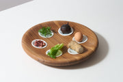 Green Judaica - Handmade Walnut, Porcelain and 24k Gold Seder Plate - ModernTribe