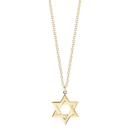 Jordan Star of David Necklace by Miriam Merenfeld - Gold-Plated, 20"