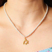 Susan Alexandra Necklaces Pearl/18" Star of David Prayer Necklace by Susan Alexandra - Pearl