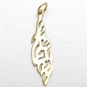 Bareket Jewelry Necklaces 14k Yellow Gold Shema Yisrael Flame Pendant