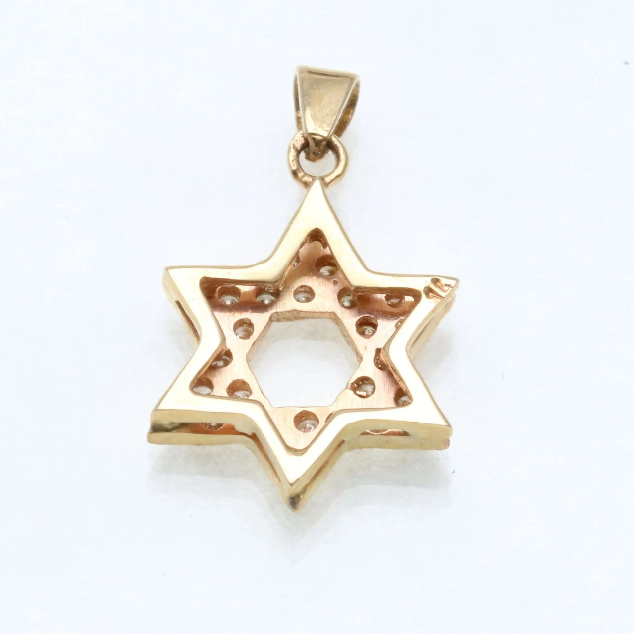 Bareket Jewelry - 14k Yellow Gold Diamond Woven Star of David Necklace - ModernTribe