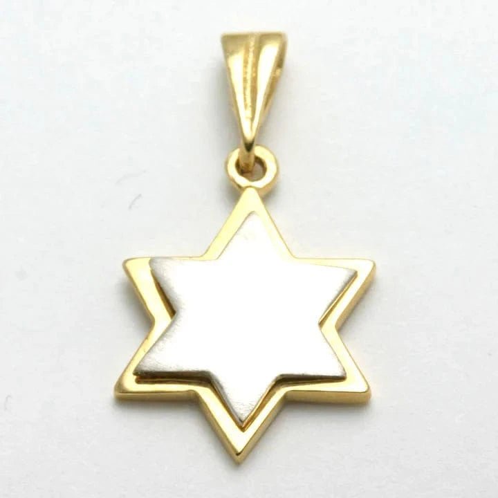Bareket Jewelry - 14k Two - Tone Gold Modern Star of David Necklace - ModernTribe