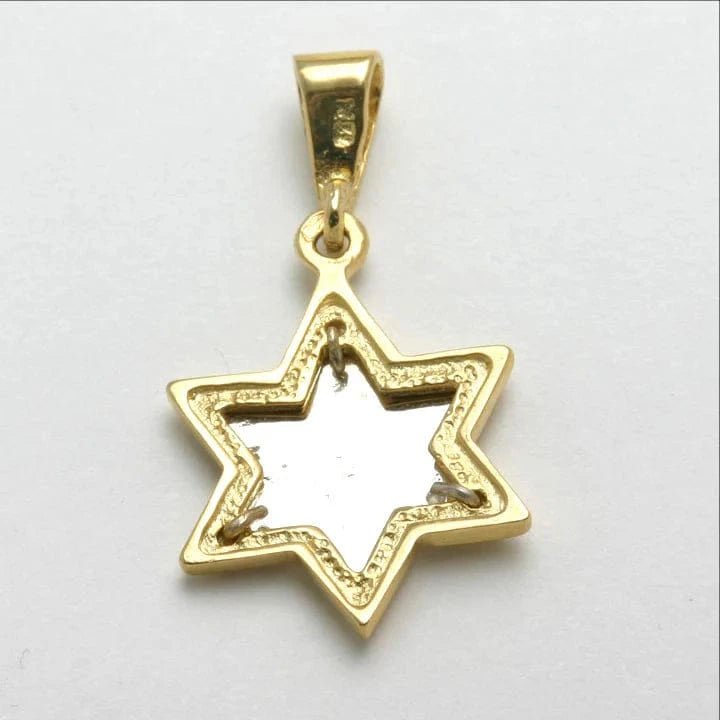 Bareket Jewelry - 14k Two - Tone Gold Modern Star of David Necklace - ModernTribe