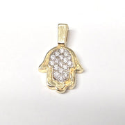 Bareket Jewelry Necklaces No Chain Pavé Diamond Hamsa Necklace - 14k Yellow Gold