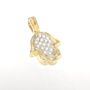Bareket Jewelry Necklaces Pavé Diamond Hamsa Necklace - 14k Yellow Gold