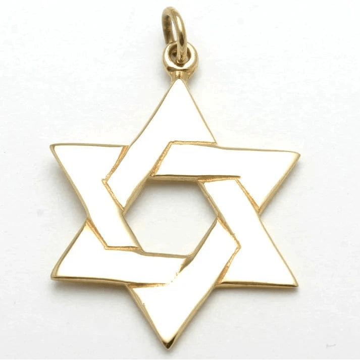 Bareket Jewelry - 14k Yellow Gold Medium Woven Star of David Necklace - ModernTribe