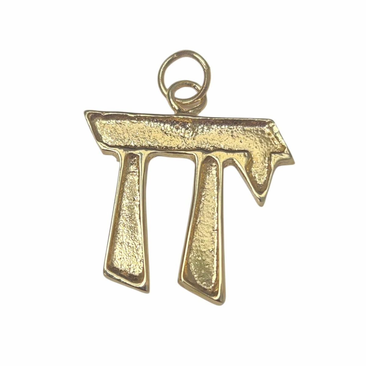 Bareket Jewelry Necklaces Bold Block Chai Necklace - 14k Yellow Gold