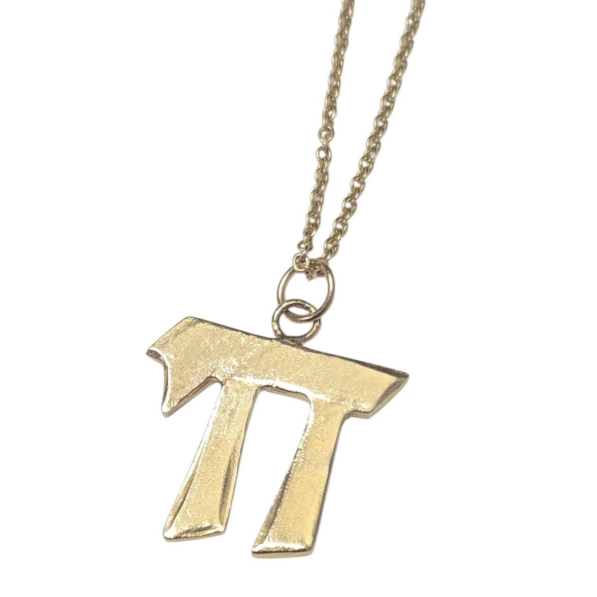 Bareket Jewelry Necklaces Bold Block Chai Necklace - 14k Yellow Gold