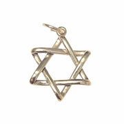 Bareket Jewelry Necklaces No Chain Twisted Woven Star of David Necklace - 14k Yellow Gold