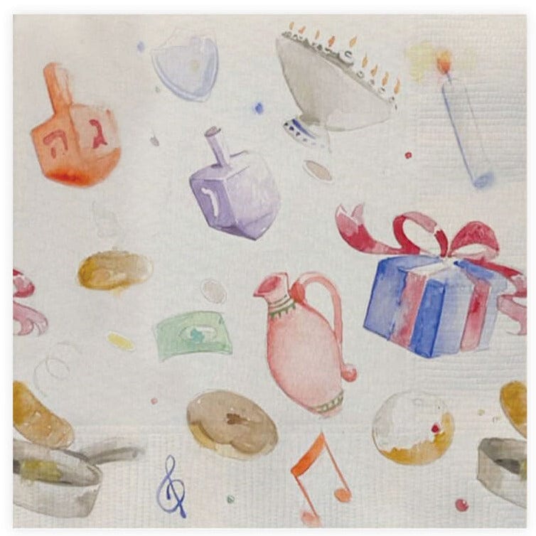 Cazenove - Watercolor Hanukkah Napkins - Pack of 20 - ModernTribe