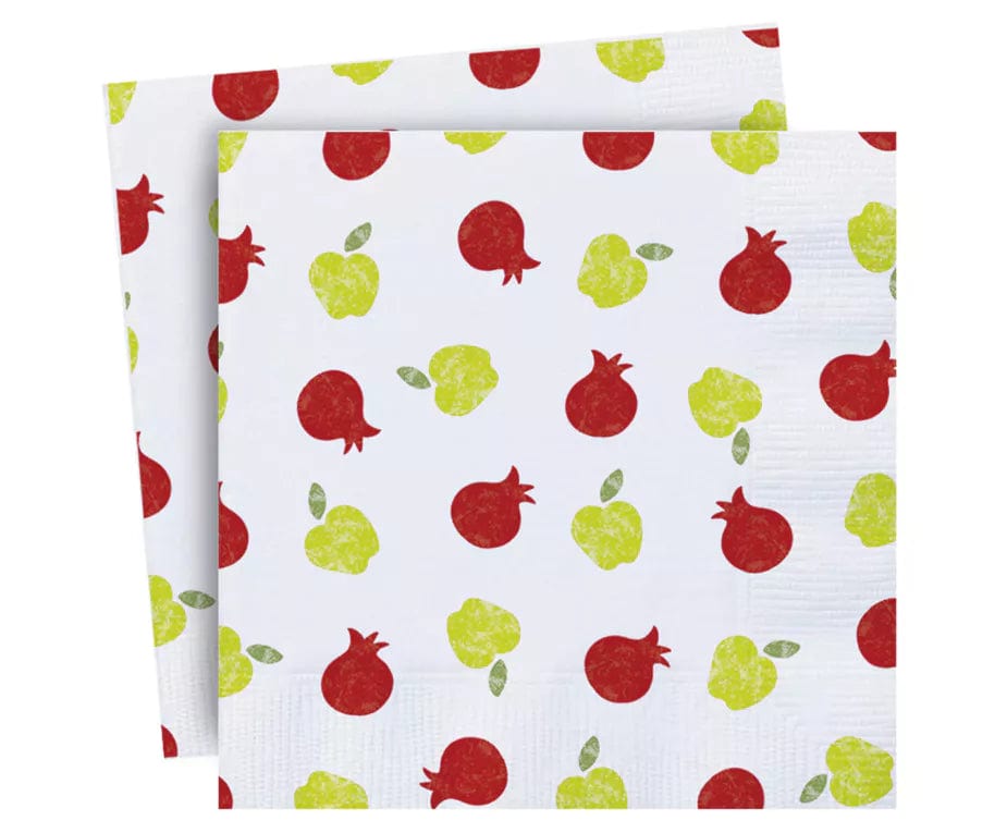 Broderies De France Napkins Pomegranate and Apples Napkins, Set of 16