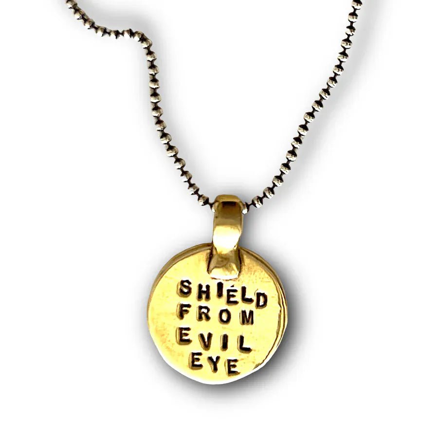 Marla Studio - Shield From Evil Eye Kabbalah Necklace by Marla Studio - Bronze - ModernTribe