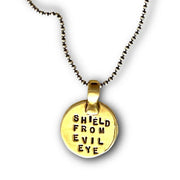 Marla Studio - Shield From Evil Eye Kabbalah Necklace by Marla Studio - Bronze - ModernTribe