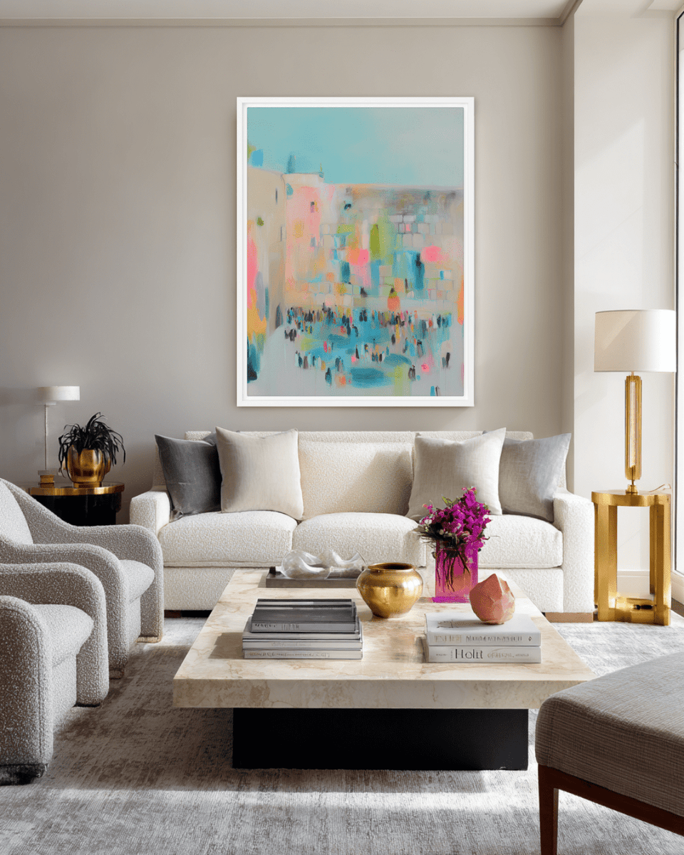 Beraishis - Kotel Kaleidoscope Framed Canvas by Beraishis - ModernTribe
