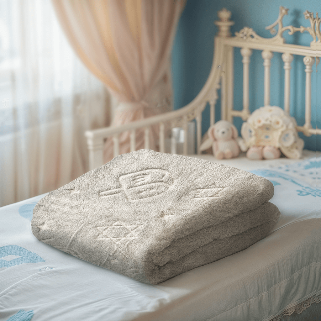 Atzi - Hanukkah Glow - in - the - Dark Blanket - ModernTribe