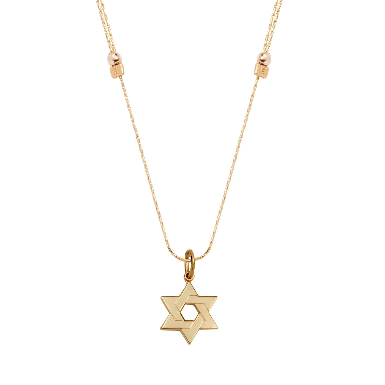 &LIVY - Star of David Chain Slider Adjustable Necklace - 22k Gold - Plated or Silver - ModernTribe