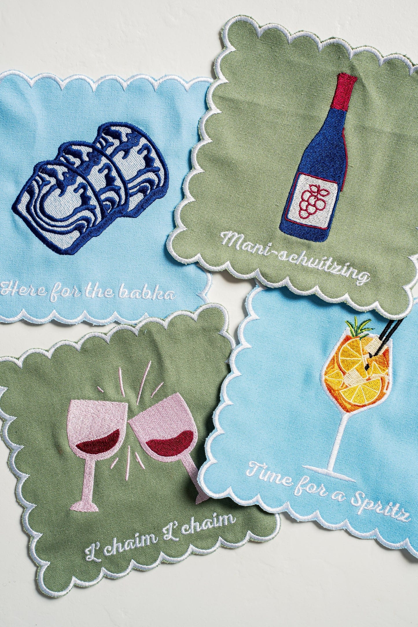 The Nosh Table Napkins L'Chaim Cocktail Napkins - Set of 4