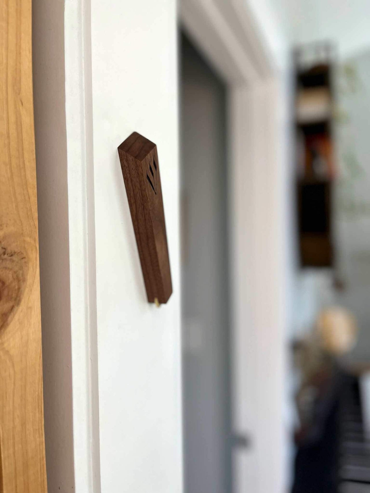 Windthrow - L'dor V'dor Walnut and Brass Mezuzah by Windthrow - ModernTribe