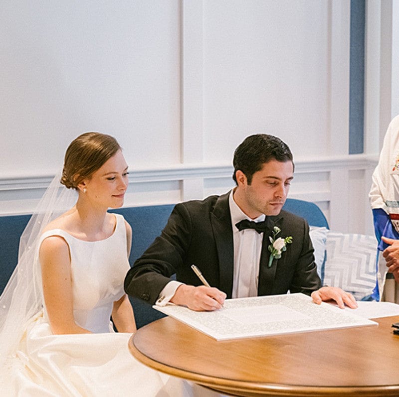 Melanie Dankowicz - Flowery Lace Square Ketubah - (Choice of Colors) - ModernTribe