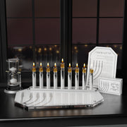 Feldart Trays Leatherette Challah Tray - Gold or Silver