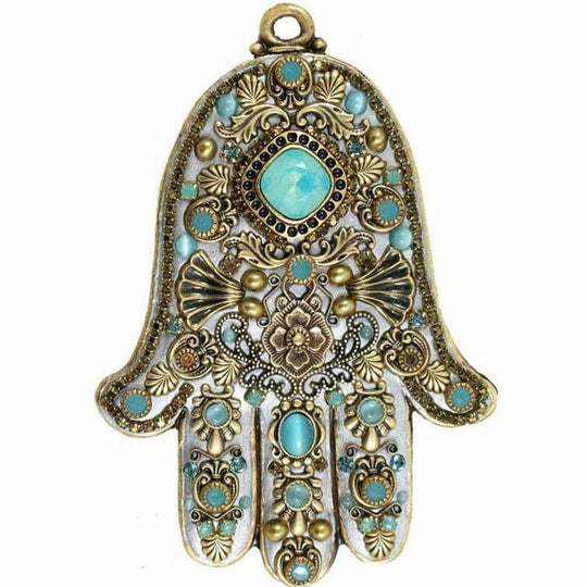 Light Blue Wall Hamsa by Michal Golan