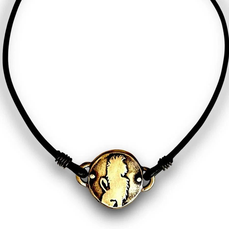 Marla Studio Necklaces Bronze Lion Medallion Necklace by Marla Studio