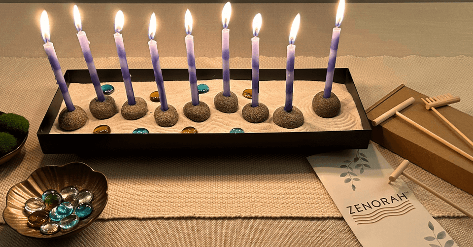TumTum Tree Shop Menorahs The Zenorah™: Zen Garden Meets Menorah