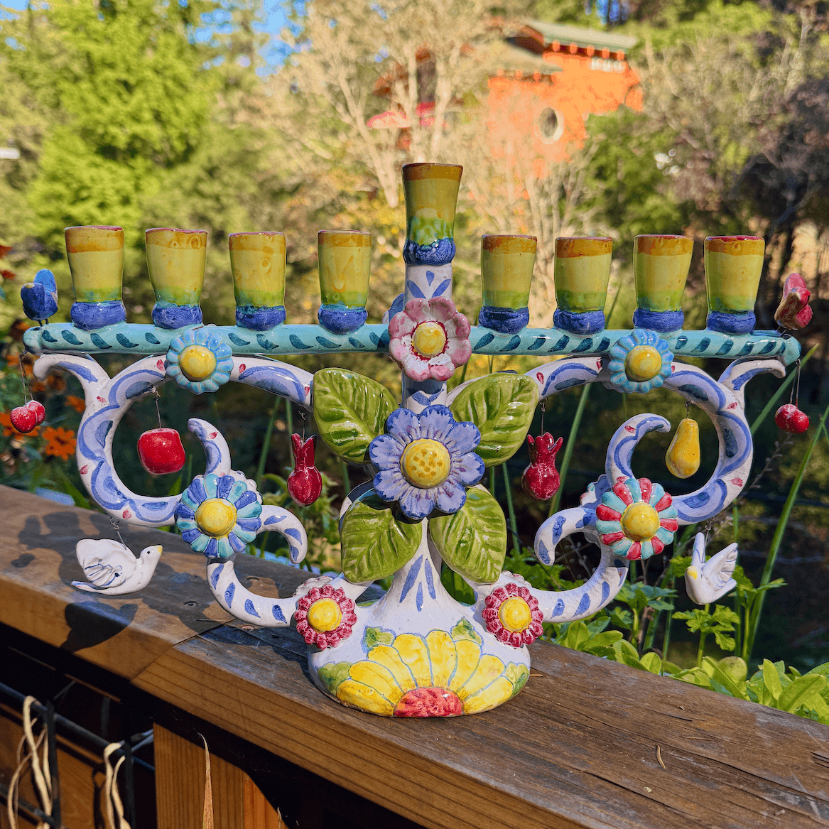 Liz Lauter Menorahs Small Tree of Life Menorah by Liz Lauter