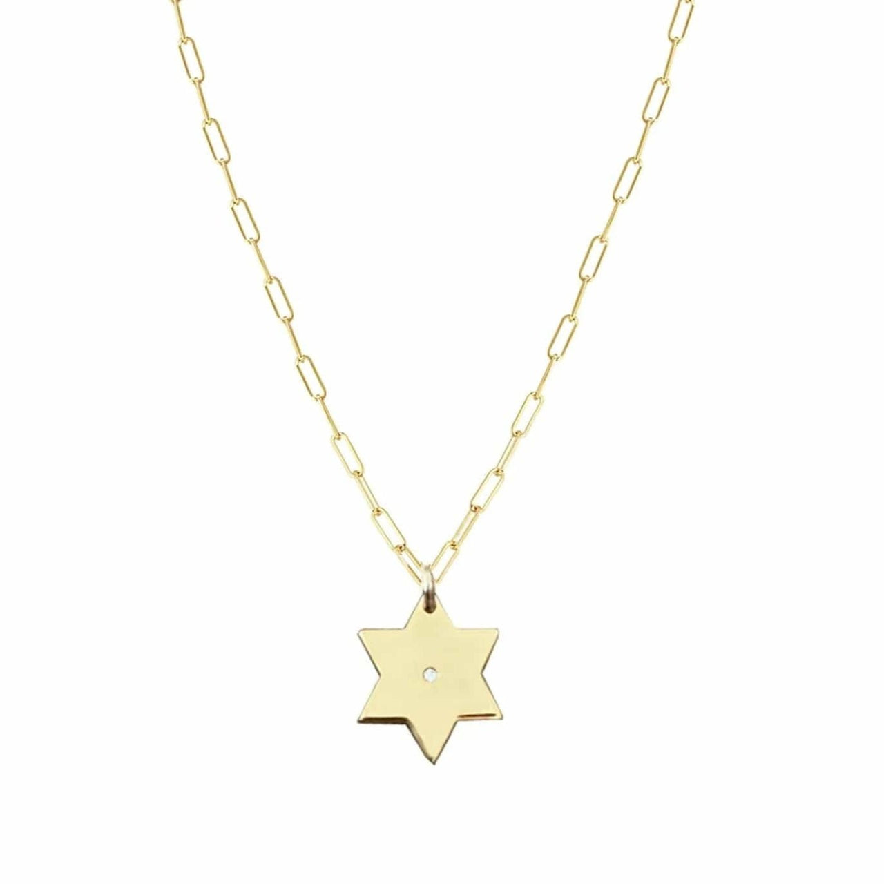 Miriam Merenfeld Jewelry - Liz Star of David with Diamond Necklace by Miriam Merenfeld - (Gold - Plated or Sterling Silver) - ModernTribe