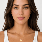 Miriam Merenfeld Jewelry - Liz Star of David with Diamond Paperclip Necklace by Miriam Merenfeld - (Gold-Plated or Sterling Silver) - ModernTribe