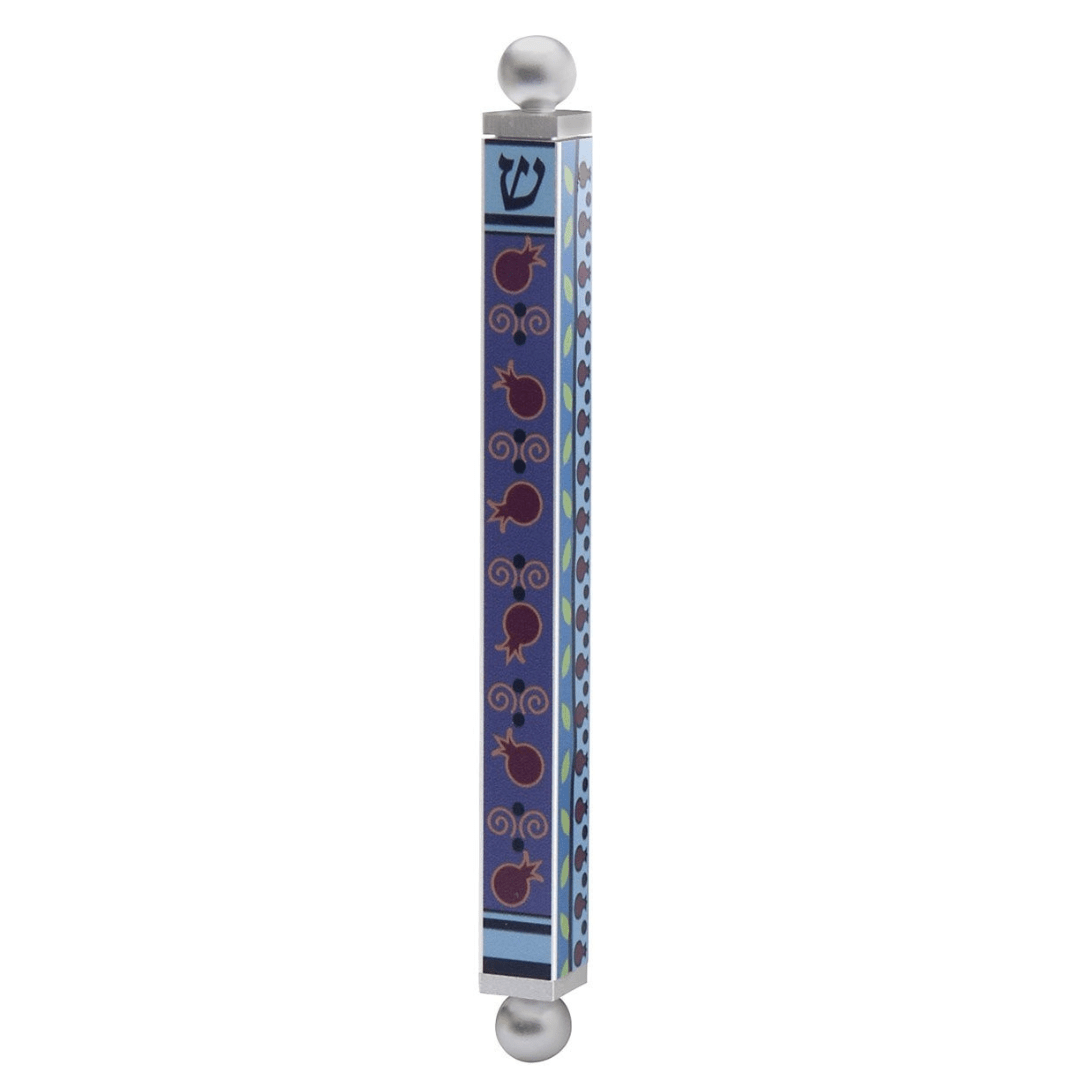 Dorit Judaica Mezuzahs Mandala Pomegranates Mezuzah