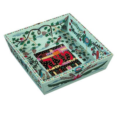 Yair Emanuel - Grape Vines Matzah Plate by Yair Emanuel - ModernTribe