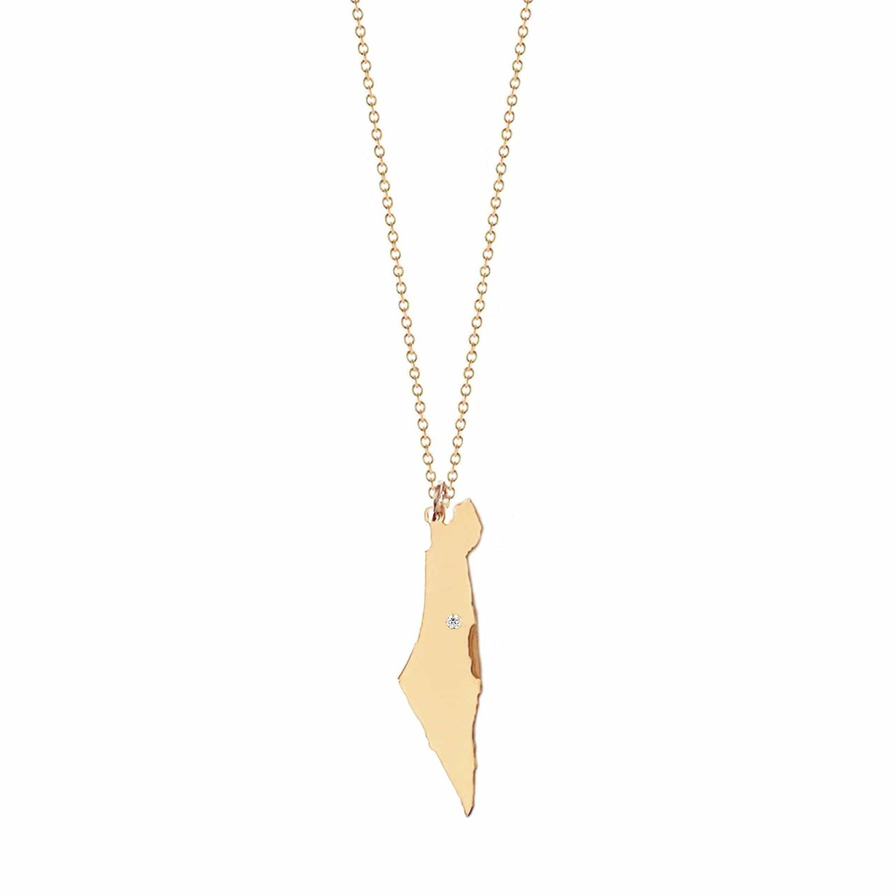 Miriam Merenfeld Jewelry Necklaces Eretz Israel Diamond Necklace - (Sterling Silver or Gold Vermeil)