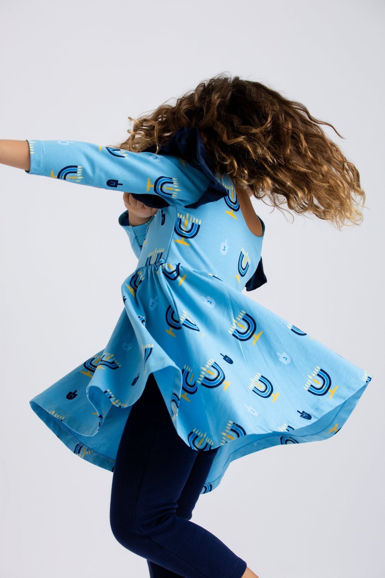 Monica + Andy - Double Ruffle Let's Dance Kids Menorah Dress by Monica + Andy - (Sizes 3M - 14) - ModernTribe