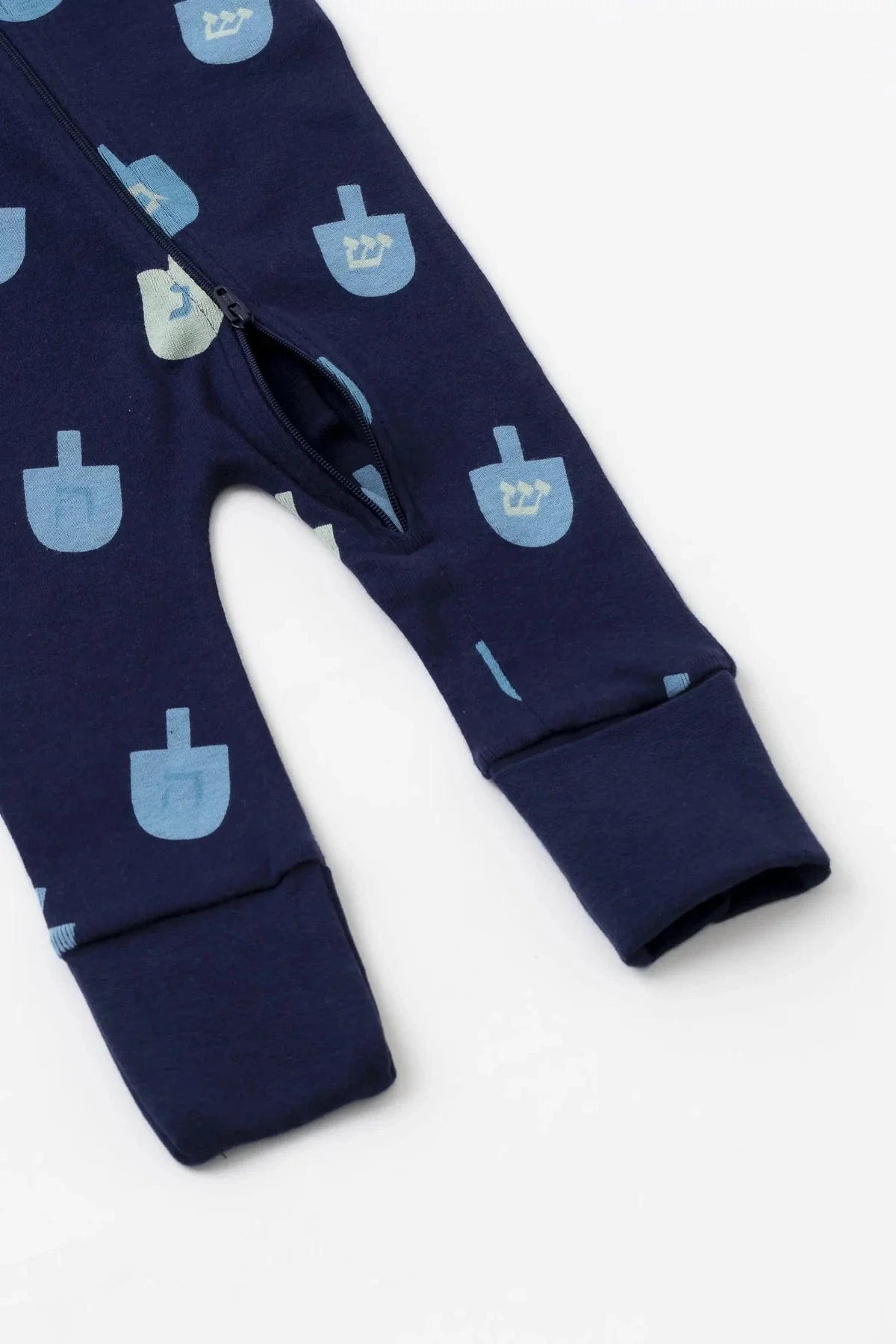 Monica + Andy Pajamas One Piece Hanukkah Dreidels Baby Pajamas by Monica + Andy - (Sizes Newborn - 24M)